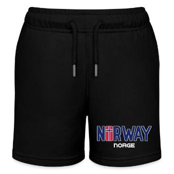 Norvège - Norvège - Norvège - Drapeau - Scandinavie - Short de jogging enfant bio Stanley/Stella - noir - Devant