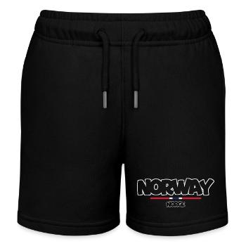 Norway - Norge - Norwegen - Flagge - Skandinavien - Kinder Organic Joggingshorts Mini Bolter von Stanley/Stella - Schwarz - Vorne