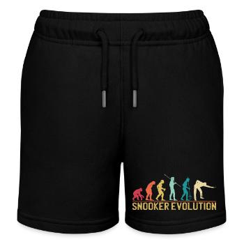 Silhouette de l'évolution du snooker - Short de jogging enfant bio Stanley/Stella - noir - Devant