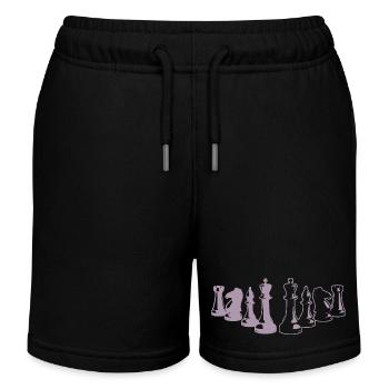 Échiquier minimaliste Chess Silhouette - Short de jogging enfant bio Stanley/Stella - noir - Devant