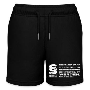 Antidiskriminierung Botschaft - Kinder Organic Joggingshorts Mini Bolter von Stanley/Stella - Schwarz - Vorne