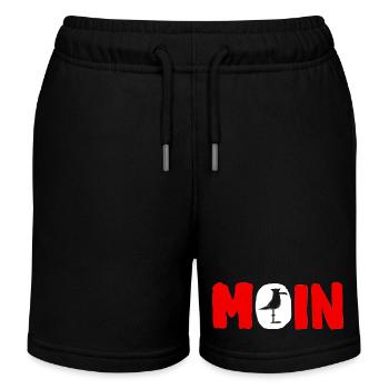 Moin avec la mouette - Short de jogging enfant bio Stanley/Stella - noir - Devant