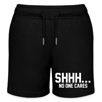CHUT... Personne ne s’en soucie - Short de jogging enfant bio Stanley/Stella - noir - Devant