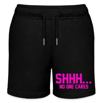 CHUT... Personne ne s’en soucie - Short de jogging enfant bio Stanley/Stella - noir - Devant