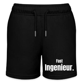 Almost an engineer - Kids Organic Sweat Shorts by Stanley/Stella - black - Front