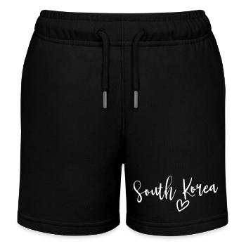 Corée du Sud Cœur Les Femmes Amour Corée du Sud - Short de jogging enfant bio Stanley/Stella - noir - Devant