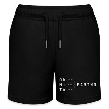 OH MÌ TÒ the Parino t-shirt - Kids Organic Sweat Shorts by Stanley/Stella - black - Front