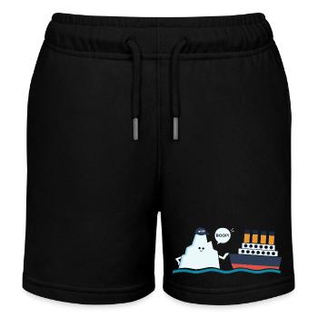 Titanic Funny Titanic und Ic-eberg Boop-Parodie - Kinder Organic Joggingshorts Mini Bolter von Stanley/Stella - Schwarz - Vorne