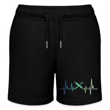 Bakery Heartbeat Baker - Kids Organic Sweat Shorts by Stanley/Stella - black - Front