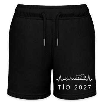 Futuro Tío 2027 Ritmo Cardiaco Anuncio Embarazo - Kinder Organic Joggingshorts Mini Bolter von Stanley/Stella - Schwarz - Vorne
