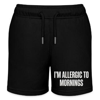 Vintage I'm Allergic To Mornings - Kinder Organic Joggingshorts Mini Bolter von Stanley/Stella - Schwarz - Vorne