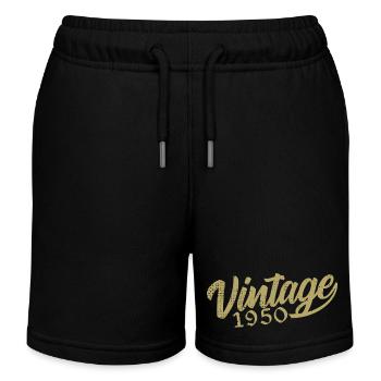 1950 Vintage 1950's Retro 1950's Birthday Gift - Kids Organic Sweat Shorts by Stanley/Stella - black - Front