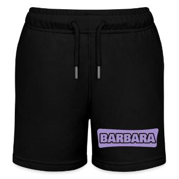 Prénom Barbara - Short de jogging enfant bio Stanley/Stella - noir - Devant