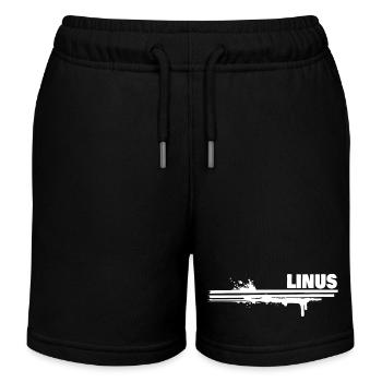 Farbklecks Linus - Kinder Organic Joggingshorts Mini Bolter von Stanley/Stella - Schwarz - Vorne