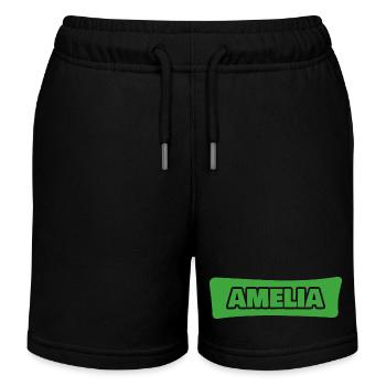 Geschenk für Amelia - Kinder Organic Joggingshorts Mini Bolter von Stanley/Stella - Schwarz - Vorne