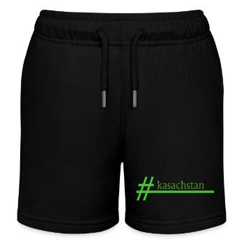 Gift for kazakhstan - Kids Organic Sweat Shorts by Stanley/Stella - black - Front