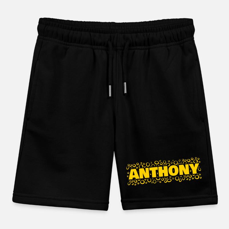 First name Anthony Kids Organic Sweat Shorts by Stanley/Stella