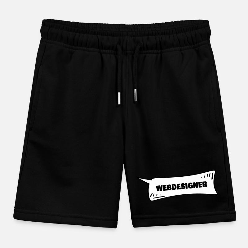 Speech Bubble Web Designer Kids Organic Sweat Shorts by Stanley/Stella