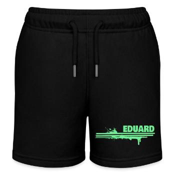 Farbklecks Eduard - Kinder Organic Joggingshorts Mini Bolter von Stanley/Stella - Schwarz - Vorne