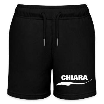First name Chiara - Kids Organic Sweat Shorts by Stanley/Stella - black - Front