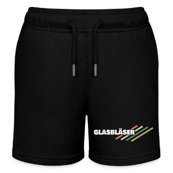 Gift for glassblower - Kids Organic Sweat Shorts by Stanley/Stella - black - Front