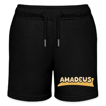 First name Amadeus - Kids Organic Sweat Shorts by Stanley/Stella - black - Front