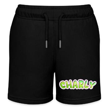Charly comme métier - Short de jogging enfant bio Stanley/Stella - noir - Devant