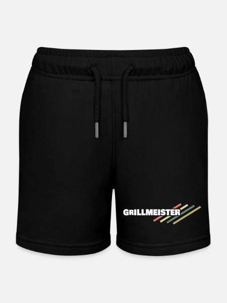 Arbeitsplatz Grillmeister - Kinder Organic Joggingshorts Mini Bolter von Stanley/Stella - Schwarz