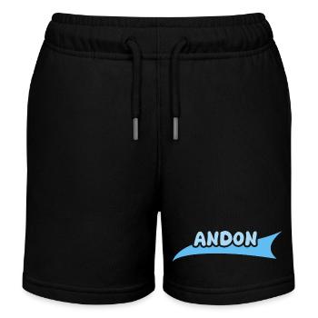 First name Andon - Kids Organic Sweat Shorts by Stanley/Stella - black - Front