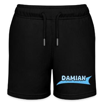 Vorname Damian - Kinder Organic Joggingshorts Mini Bolter von Stanley/Stella - Schwarz - Vorne
