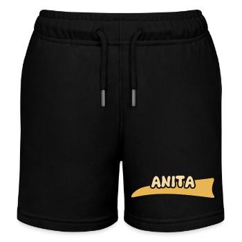 Anita als Vorname - Kinder Organic Joggingshorts Mini Bolter von Stanley/Stella - Schwarz - Vorne