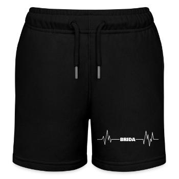 Vorname Brida - Kinder Organic Joggingshorts Mini Bolter von Stanley/Stella - Schwarz - Vorne