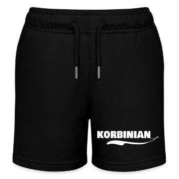 First name korbinian - Kids Organic Sweat Shorts by Stanley/Stella - black - Front