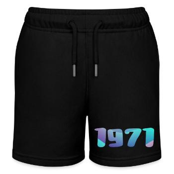 1971 Geburtstagsgeschenk Vintage 1971 Retro 1971 - Kinder Organic Joggingshorts Mini Bolter von Stanley/Stella - Schwarz - Vorne