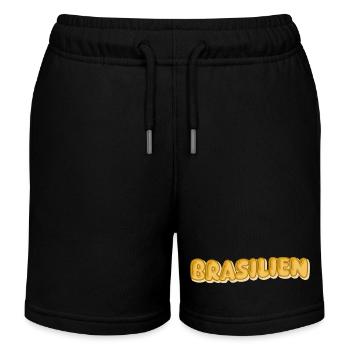 Brazil as a holiday - Kids Organic Sweat Shorts by Stanley/Stella - black - Front