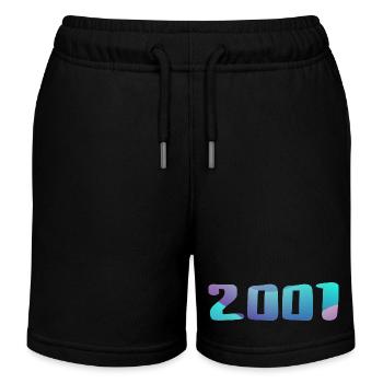 Geburtstagsgeschenk 2001 Jahrgang 2001 Retro 2001 - Kinder Organic Joggingshorts Mini Bolter von Stanley/Stella - Schwarz - Vorne