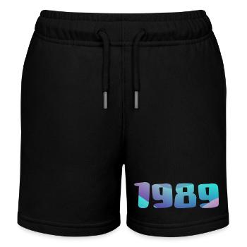 1989 Geburtstagsgeschenk Vintage 1989 Retro 1989 - Kinder Organic Joggingshorts Mini Bolter von Stanley/Stella - Schwarz - Vorne