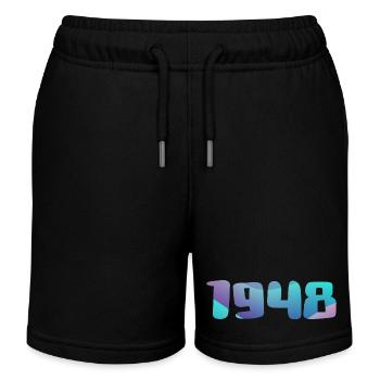 1948 Geburtstagsgeschenk Vintage 1948 Retro 1948 - Kinder Organic Joggingshorts Mini Bolter von Stanley/Stella - Schwarz - Vorne