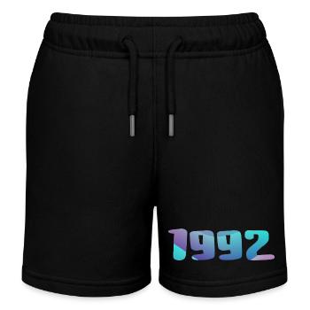 1992 Geburtstagsgeschenk Vintage 1992 Retro 1992 - Kinder Organic Joggingshorts Mini Bolter von Stanley/Stella - Schwarz - Vorne