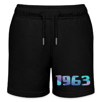 1963 Geburtstagsgeschenk Vintage 1963 Retro 1963 - Kinder Organic Joggingshorts Mini Bolter von Stanley/Stella - Schwarz - Vorne