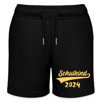 EINSCHULUNG ENDLICH SCHULKIND 2024 - Kinder Organic Joggingshorts Mini Bolter von Stanley/Stella - Schwarz - Vorne