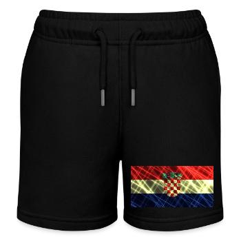 Geschenk für Kroatien - Kinder Organic Joggingshorts Mini Bolter von Stanley/Stella - Schwarz - Vorne