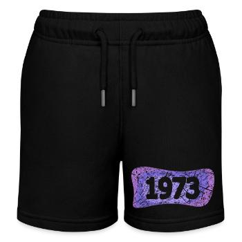 Studenten 1973 - Kinder Organic Joggingshorts Mini Bolter von Stanley/Stella - Schwarz - Vorne