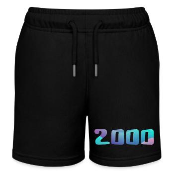 Birthday Gift 2000 Vintage 2000 Retro 2000 - Kids Organic Sweat Shorts by Stanley/Stella - black - Front
