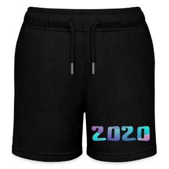 Geburtstagsgeschenk 2020 Jahrgang 2020 Retro 2020 - Kinder Organic Joggingshorts Mini Bolter von Stanley/Stella - Schwarz - Vorne
