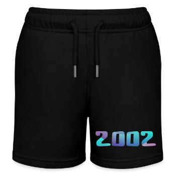 Geburtstagsgeschenk 2002 Jahrgang 2002 Retro 2002 - Kinder Organic Joggingshorts Mini Bolter von Stanley/Stella - Schwarz - Vorne