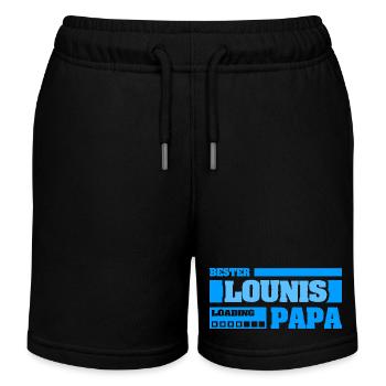Lounis als Vorname - Kinder Organic Joggingshorts Mini Bolter von Stanley/Stella - Schwarz - Vorne