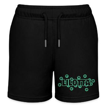 Lustig Lilotta - Kinder Organic Joggingshorts Mini Bolter von Stanley/Stella - Schwarz - Vorne