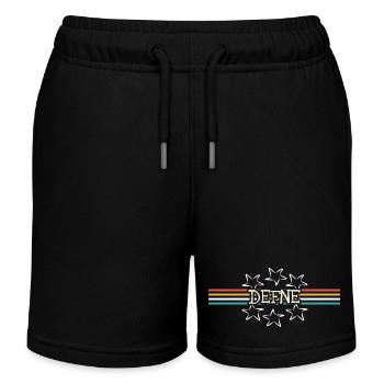 Frauenname Defne - Kinder Organic Joggingshorts Mini Bolter von Stanley/Stella - Schwarz - Vorne