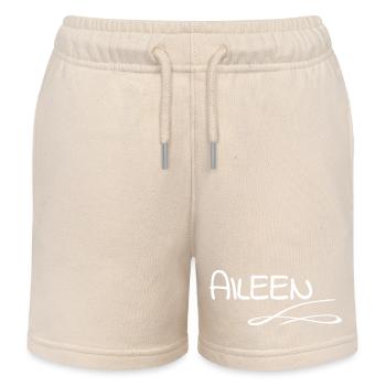 Prénom Aileen - Short de jogging enfant bio Stanley/Stella - écru doux - Devant